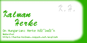 kalman herke business card